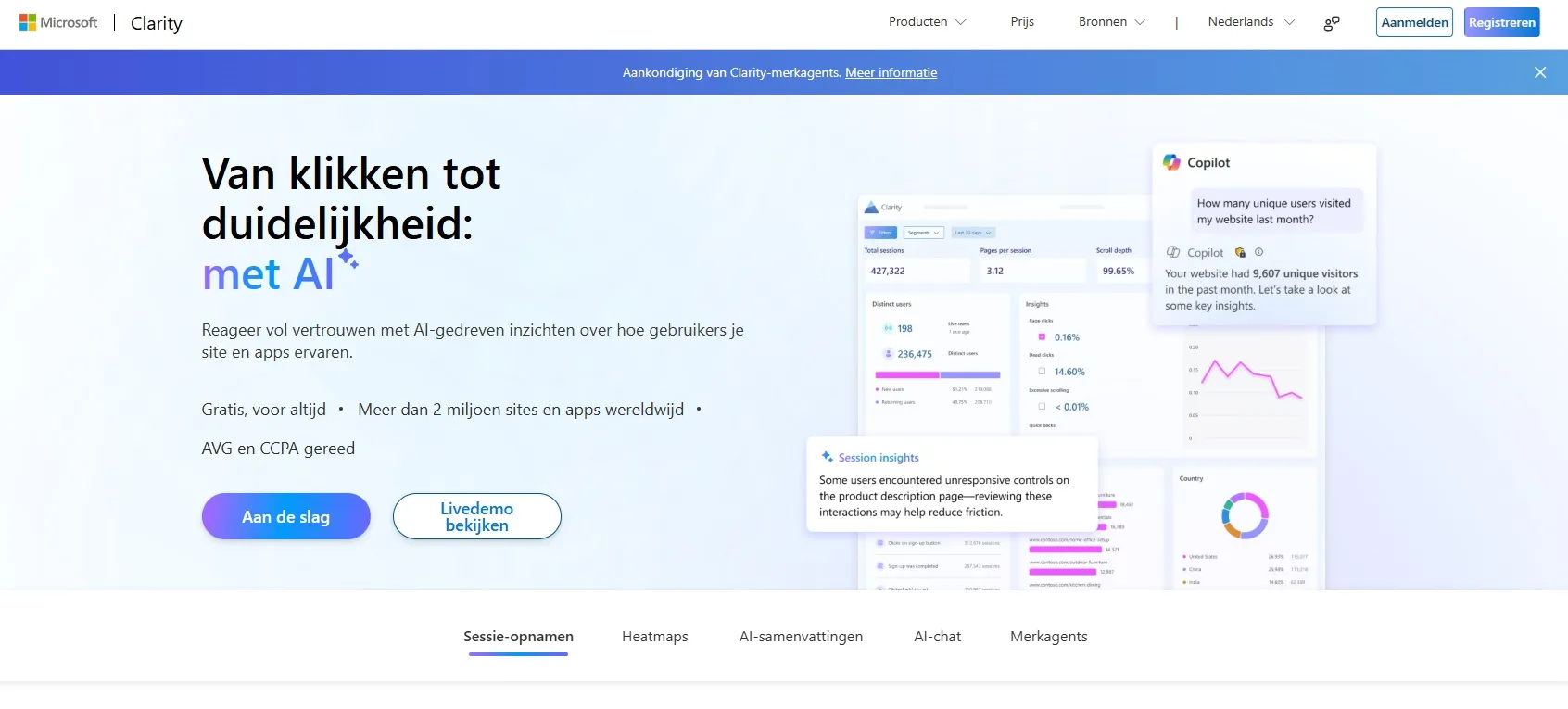 Microsoft Clarity voor website optimalisatie
