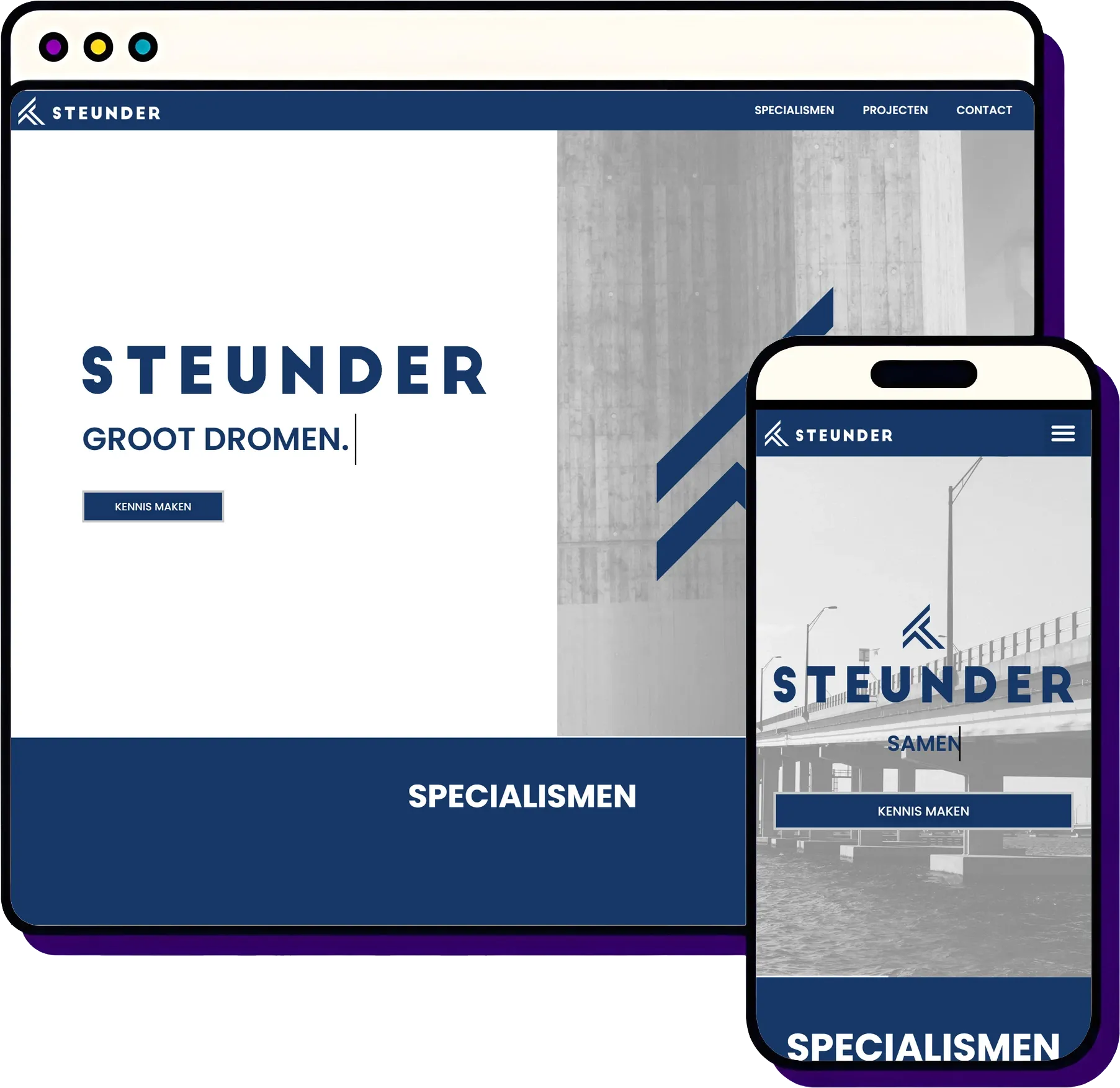 Steunder: mockup