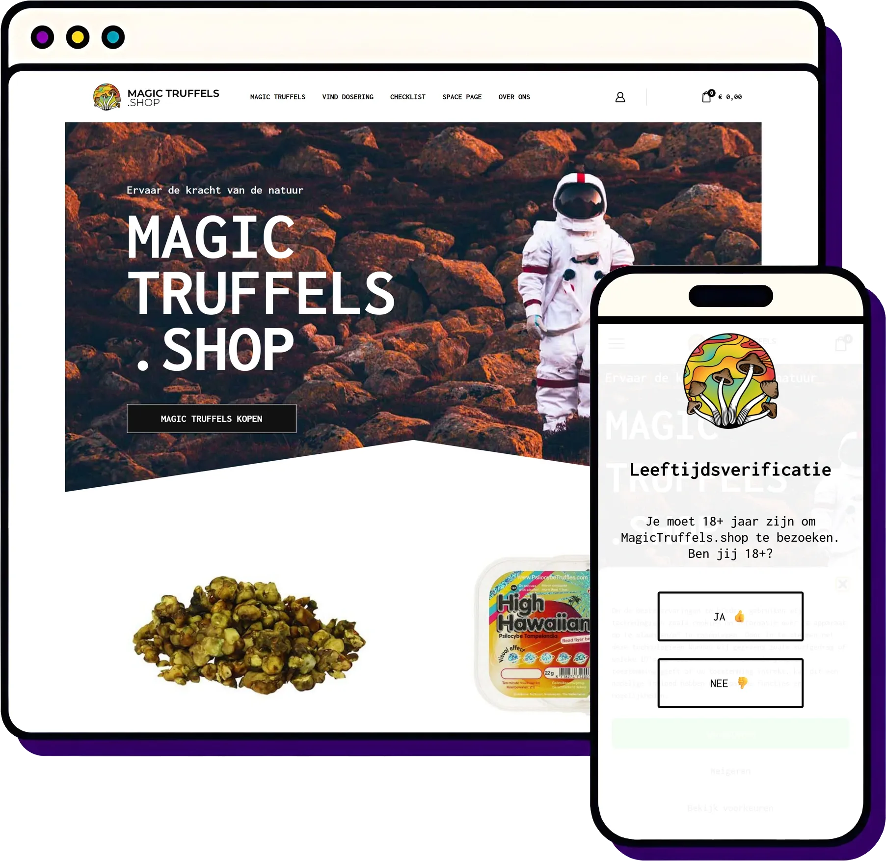 Magic Truffels: mockup