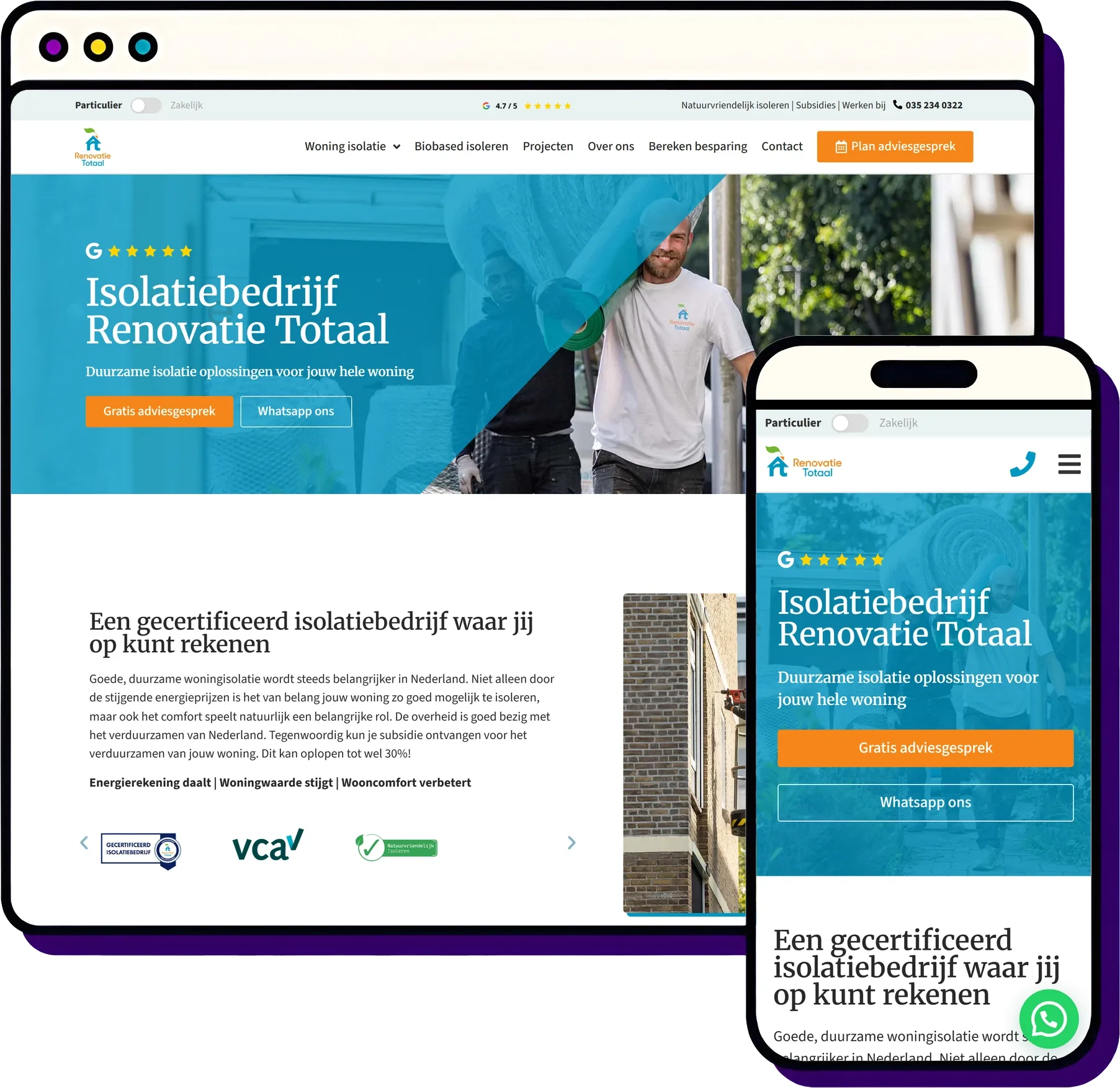 Renovatie Totaal: mockup