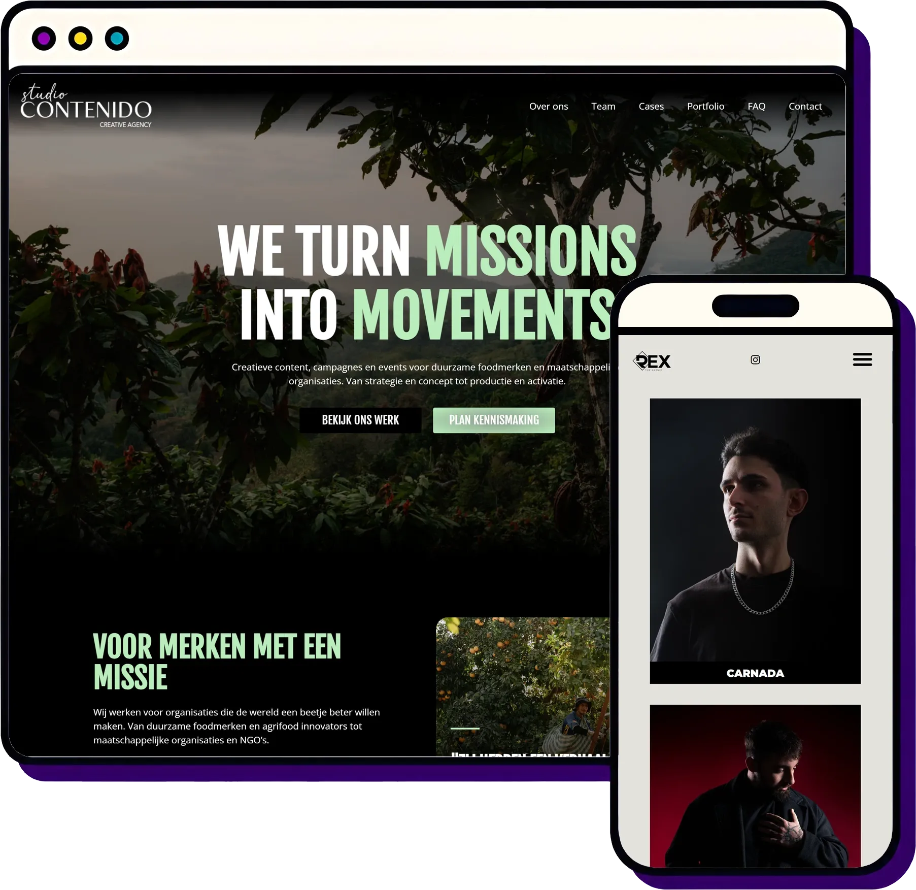 Website laten opfrissen door Froseo: opgefriste sites van Studio Contenido en Rex The Agency